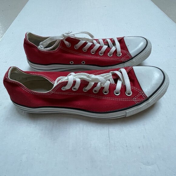 Converse All Star Chuck Taylor Shoes Ox Canvas Low Top Red Shoes Mens 11 - Picture 1 of 10